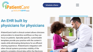 Website screenshot for iPatientCare Electronic Health Records