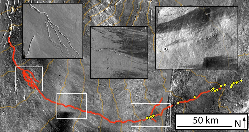 Some Mars Channels Carved by Lava, Not Water