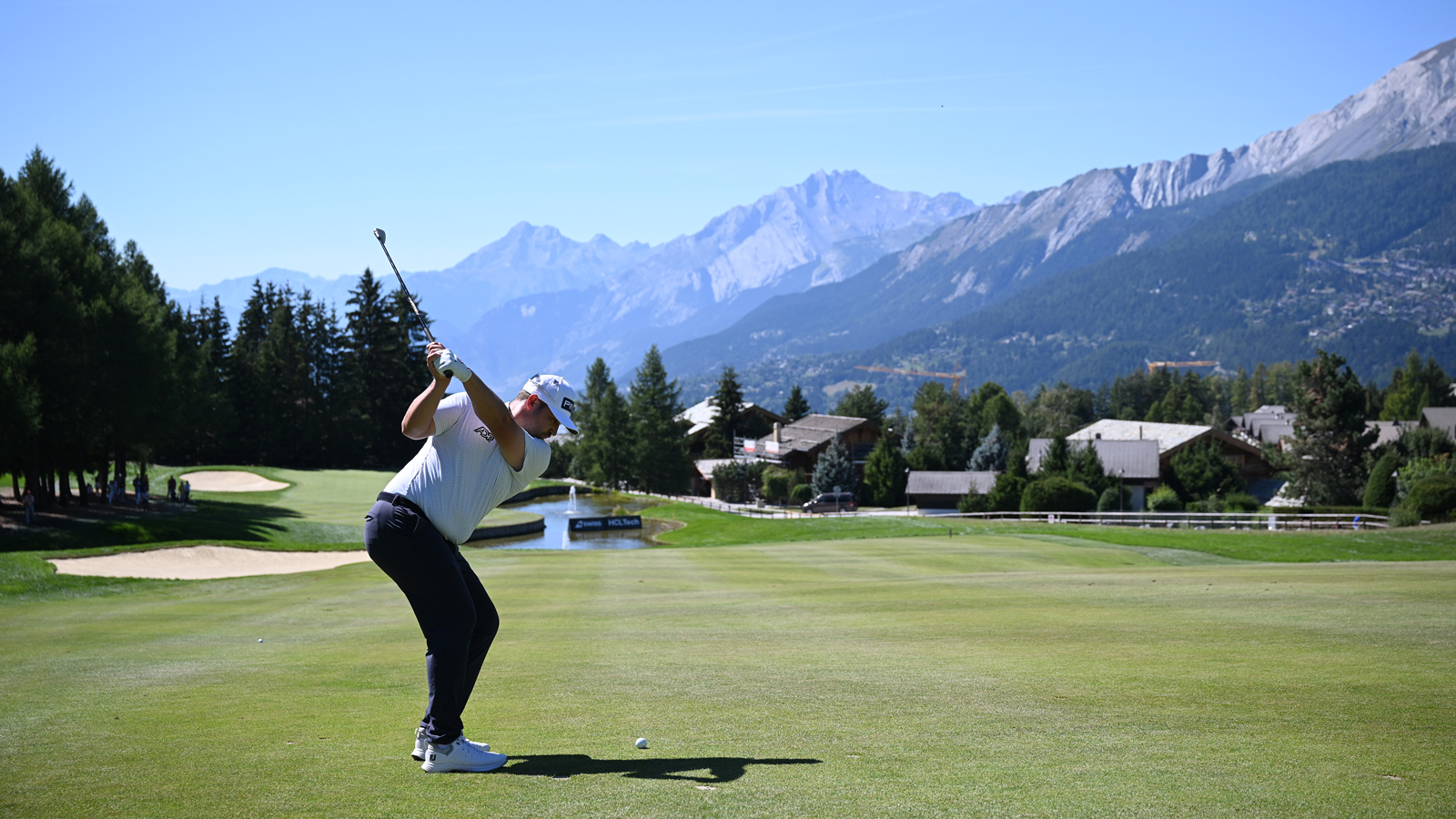 Thriston Lawrence at the top of his backswing
