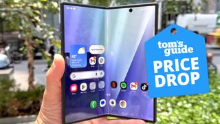 Samsung Galaxy Z Fold 7 with deal tag