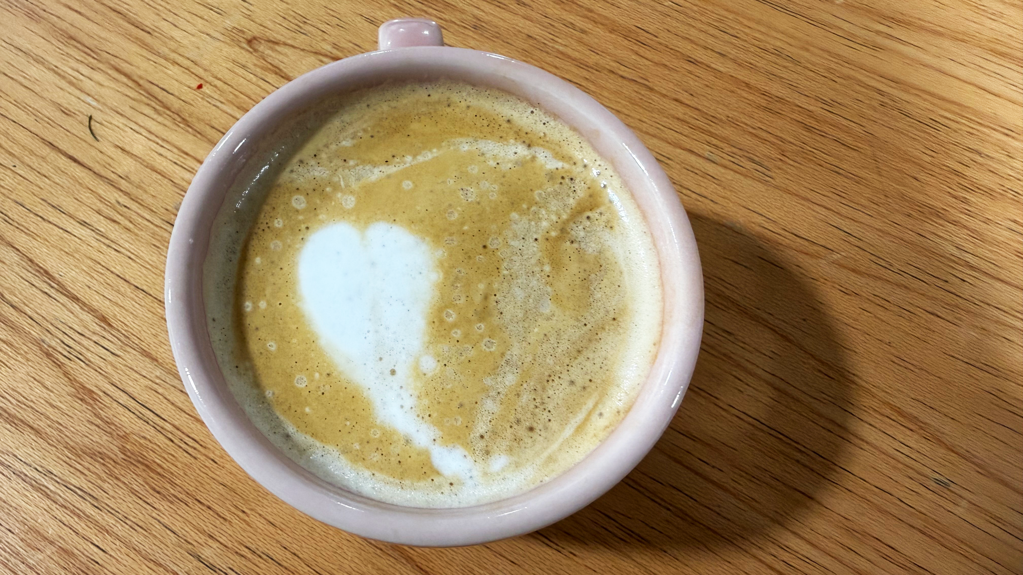 a coffee made on the nespresso citiz + aeroccino