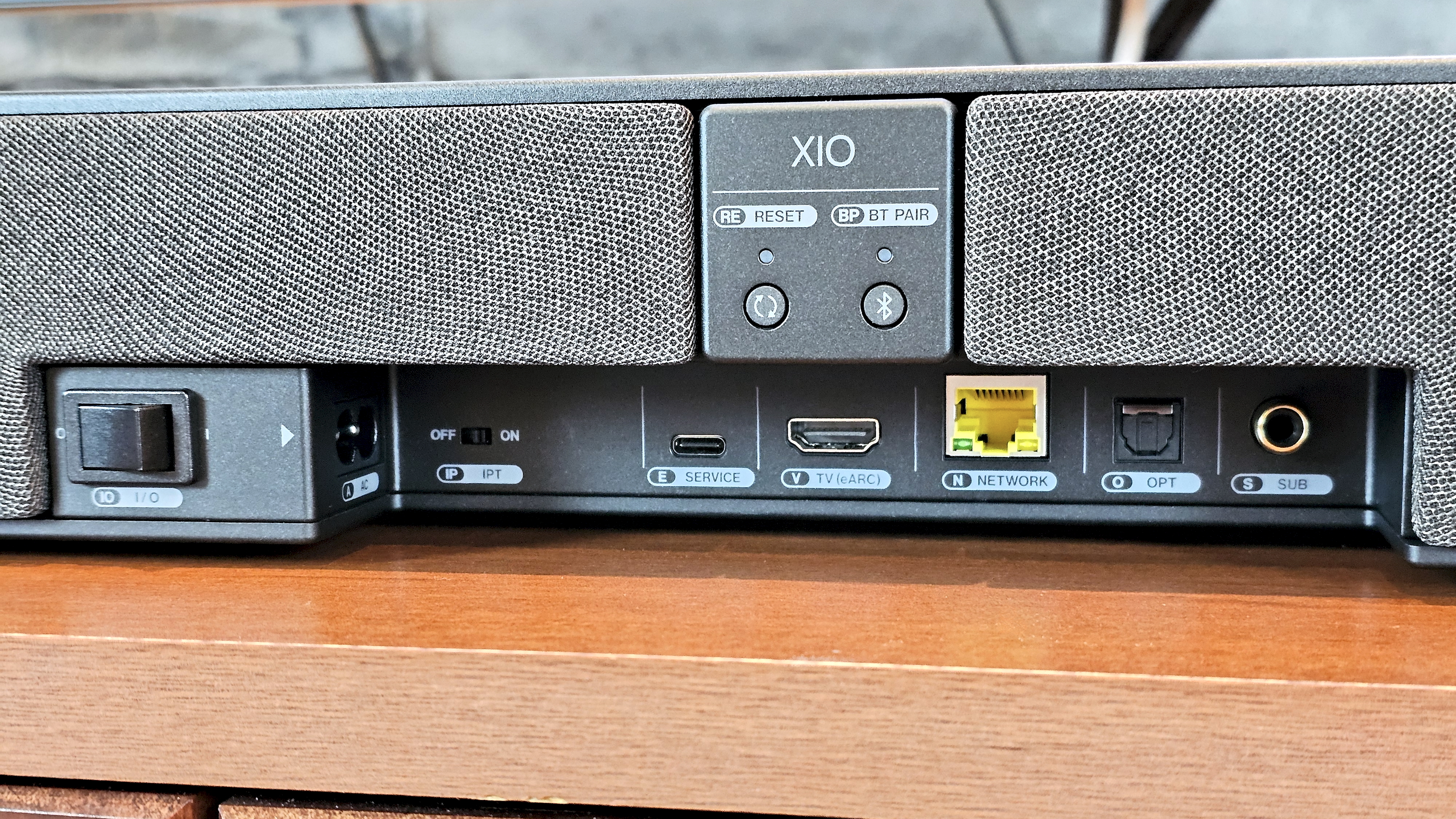 KEF XIO rear panel inputs