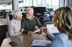 Retired couple buying a car