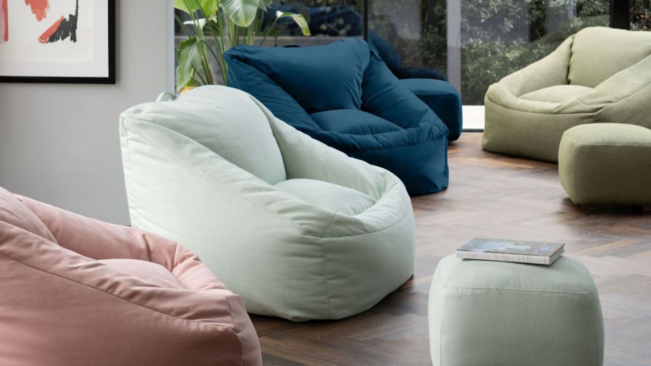 Ramona Beanbag Chairs displayed in room