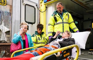 EastEnders Linda Carter goes to hospital with Janine Butcher