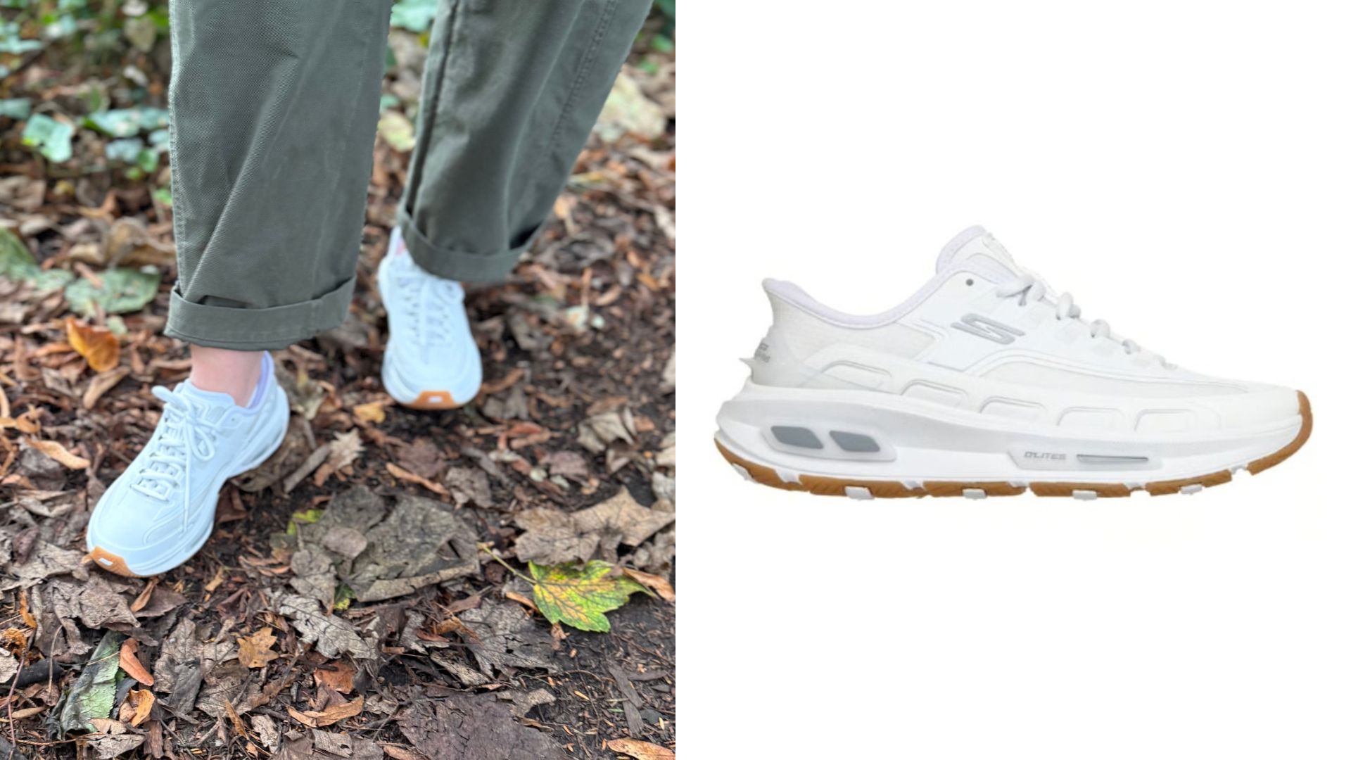 Two images of Skechers D'Lites trainers