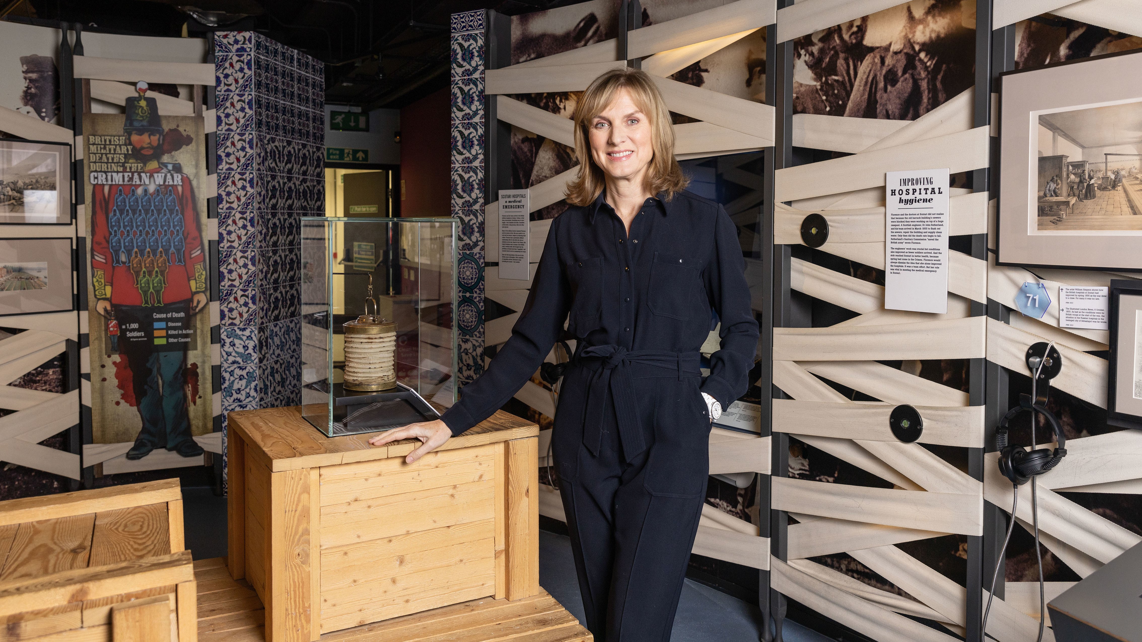 Fiona Bruce in the Florence Nightingale Museum