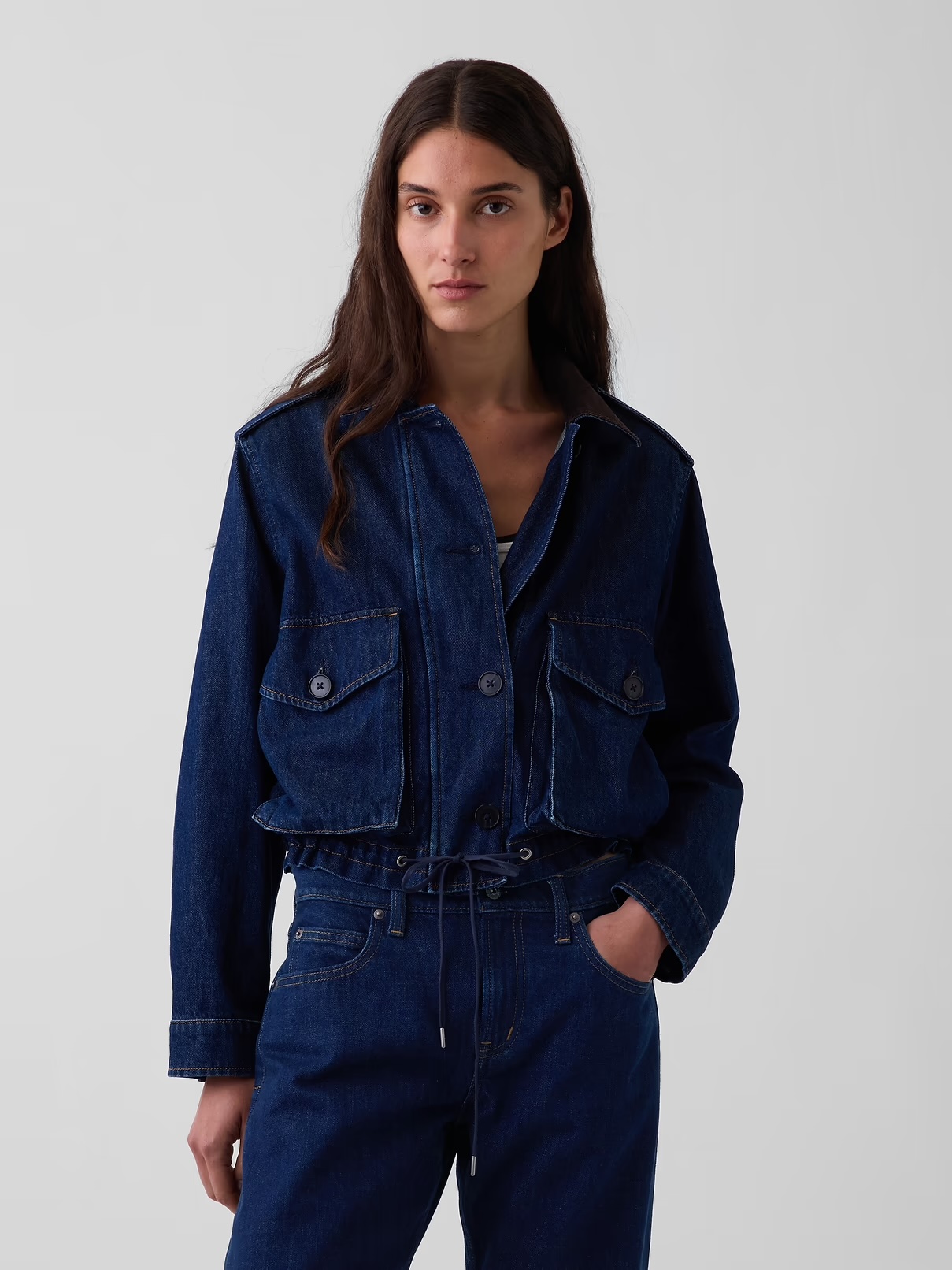 Gap, Corduroy-Collar Relaxed Denim Jacket