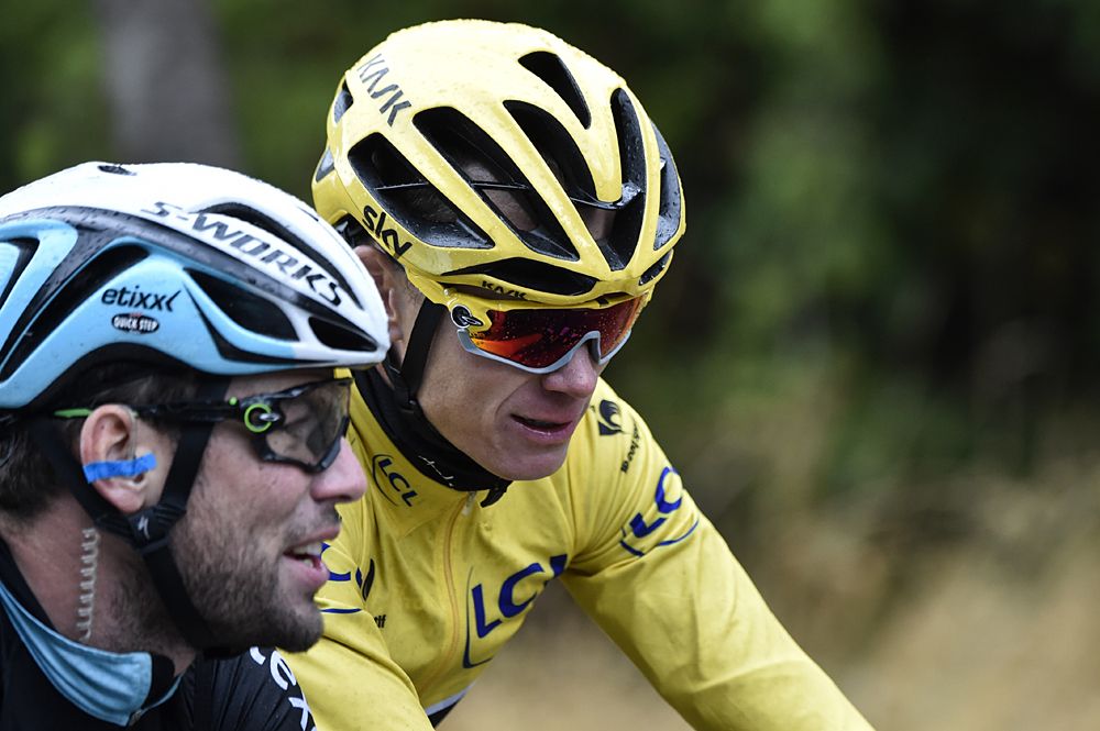 Chris Froome (Team Sky) and Mark Cavendish (Etixx-QuickStep)