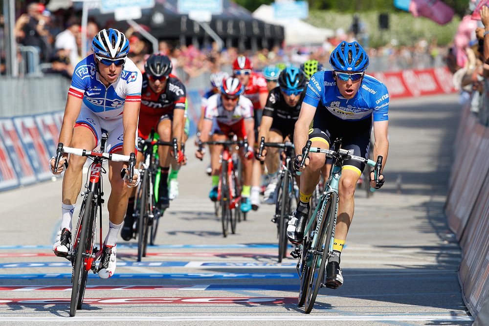 Steven Kruijswijk finishes stage 18.