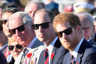 King Charles and Prince Harry at a royal engagement