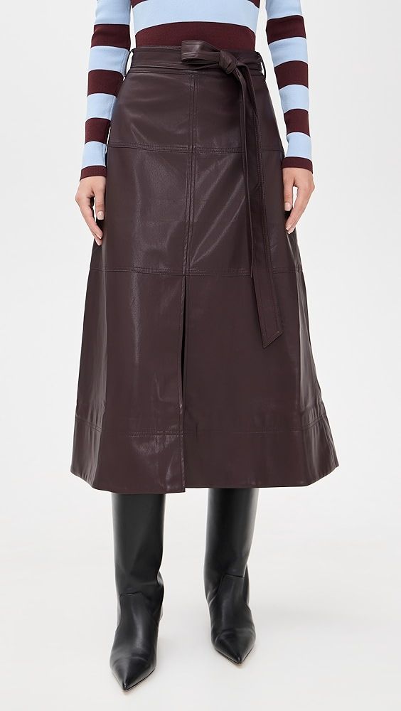 Tanya Taylor Hudley Faux Leather Skirt