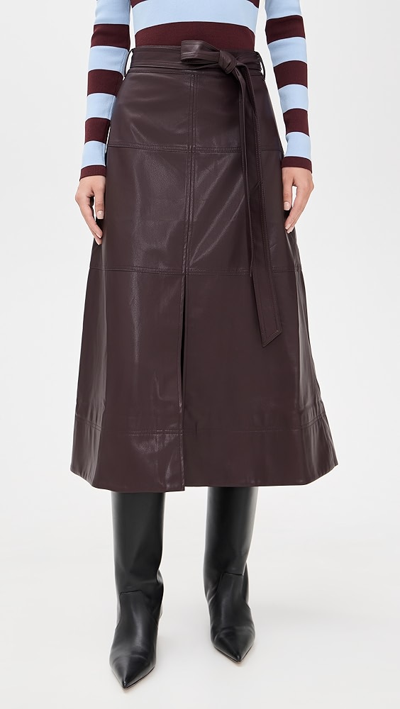 Tanya Taylor Hudley Faux Leather Skirt