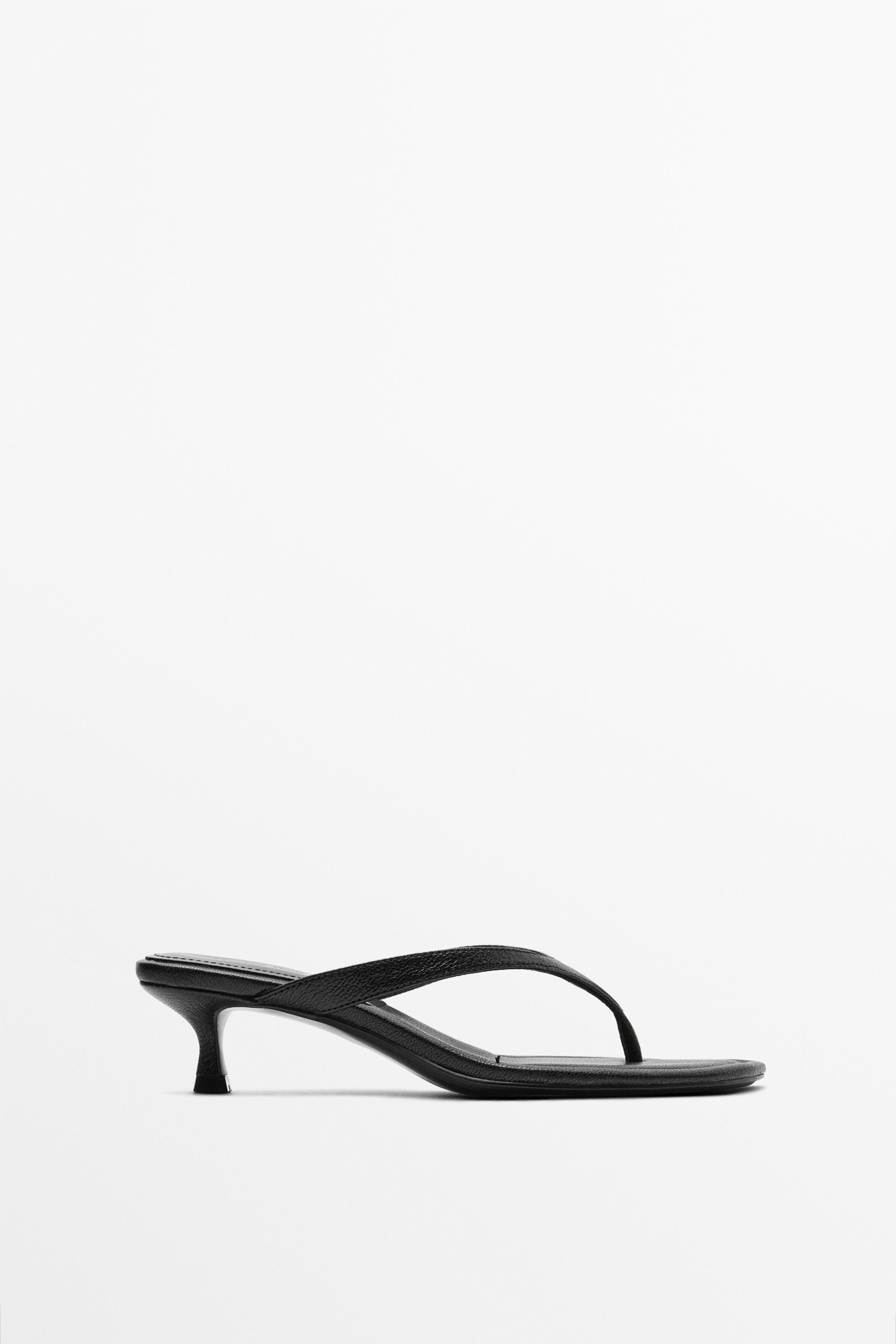 Massimo Dutti, Leather Heeled Sandals