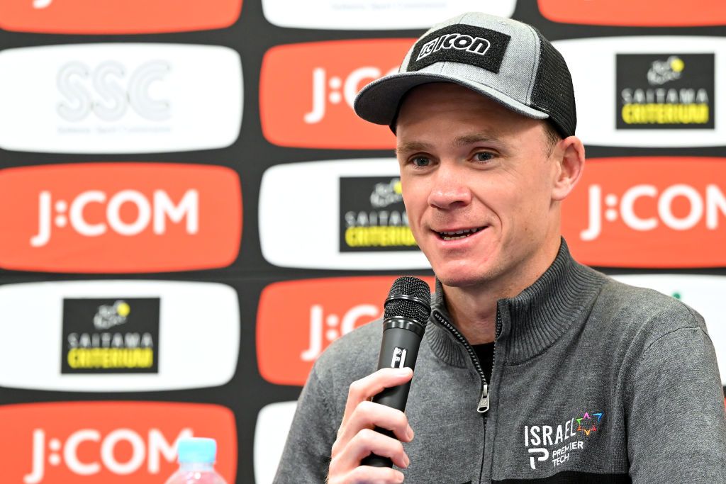 SAITAMA JAPAN NOVEMBER 05 Christopher Froome of United Kingdom and Team Israel Premier Tech attends to the Media Interviews during the 8th Tour de France Saitama Criterium 2022 Media Day SaitamaCriterium on November 05 2022 in Saitama Japan Photo by Kenta HaradaGetty Images