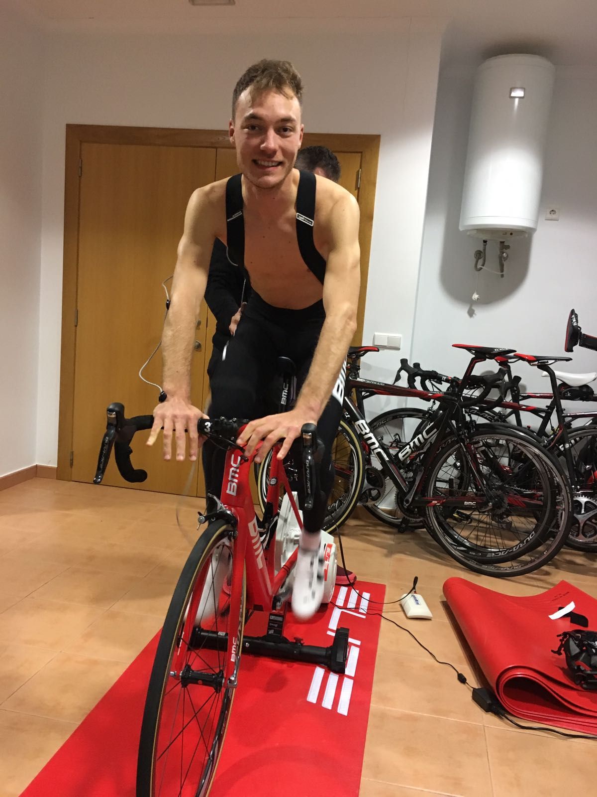 Loic Vliegen enjoys training inside