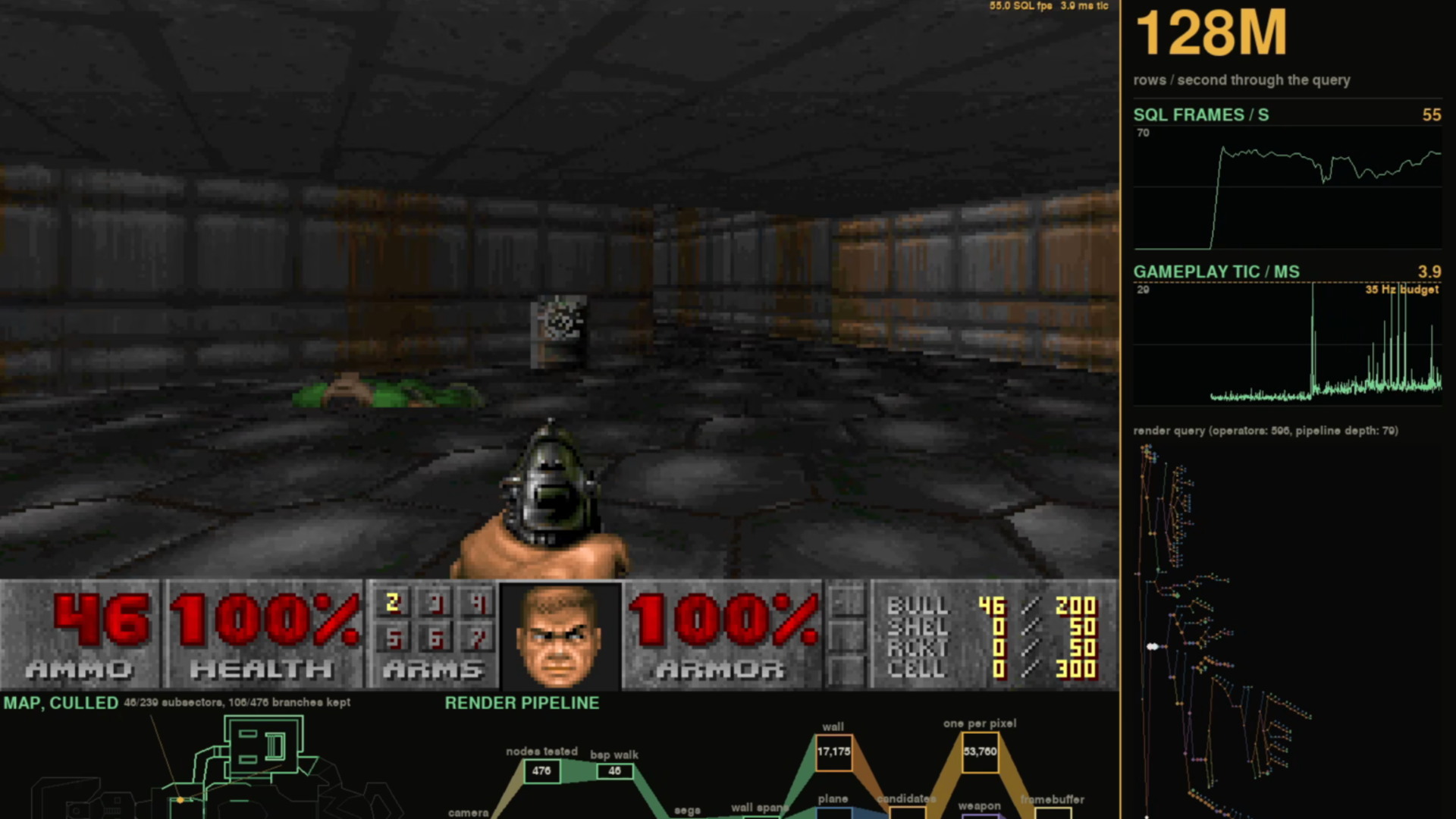 Doom in an SQL database