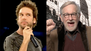 Stills of Dane Cook and Steven Spielberg.