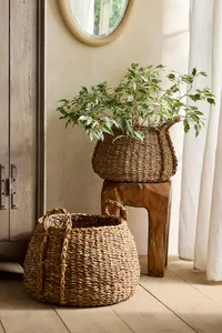 Anthropologie Woven Rope Basket Pot Cover Anthropologie Woven Rope Basket Pot Cover
