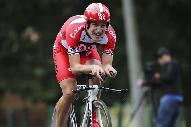 Adam Phelan was unlucky today crashing in the U23 TT