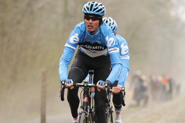 Johan Vansummeren (Garmin-Barracuda) leads his team