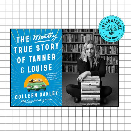 Collage of Colleen Oakley headshot and book cover of The Mostly True Story of Tanner and Louise