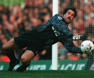 David Seaman makes a save for Arsenal, 1994