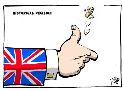 Political cartoon world Brexit
