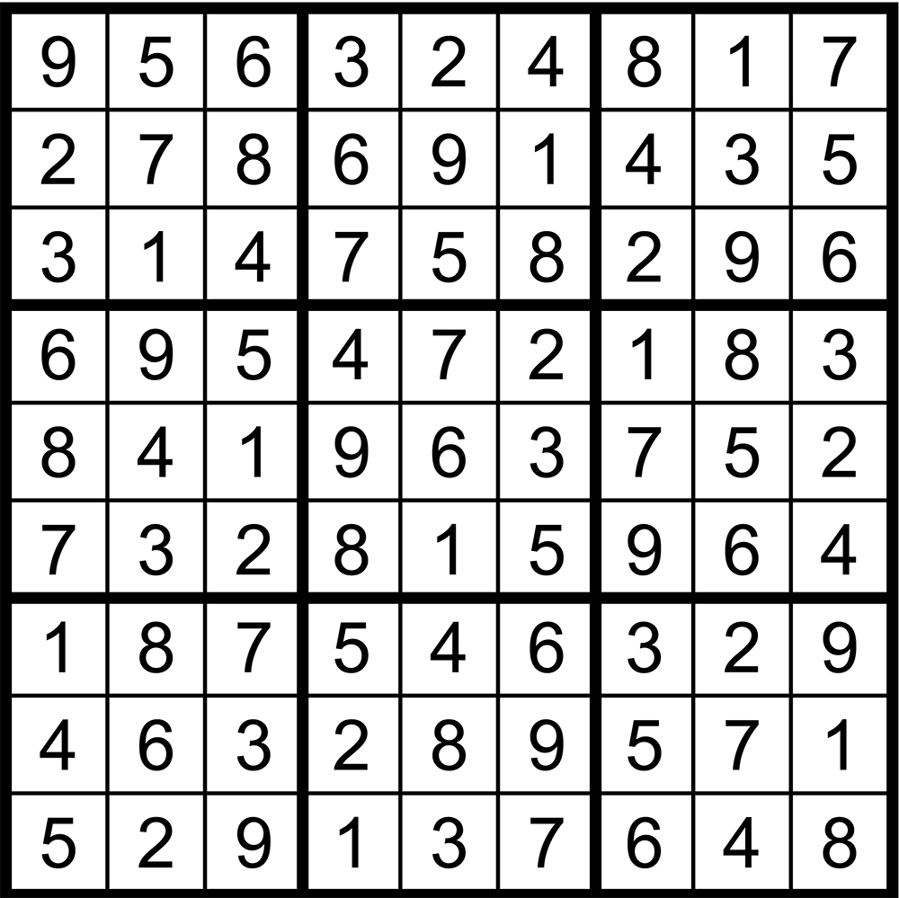 Sudoku solution