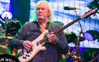 Chris Squire performs onstage with Yes at Humphrey's Concerts by the Bay in San Diego, California on August 18, 2014
