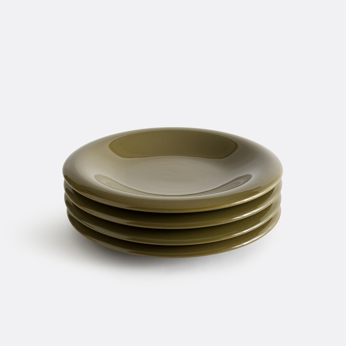 Set of 4 Toria Dessert Plates in Glazed Stoneware
