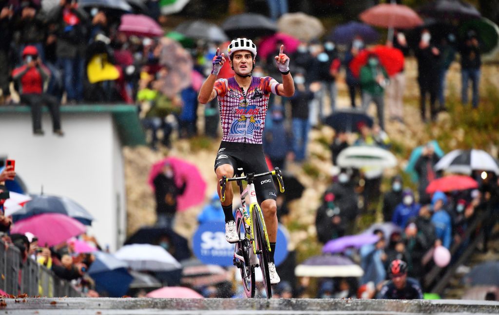 ROCCARASO ITALY OCTOBER 11 during the 103rd Giro dItalia 2020 Stage 9 a 207km stage from San Salvo to Roccaraso Aremogna 1658m girodiitalia Giro on October 11 2020 in Roccaraso Italy Photo by Stuart FranklinGetty Images