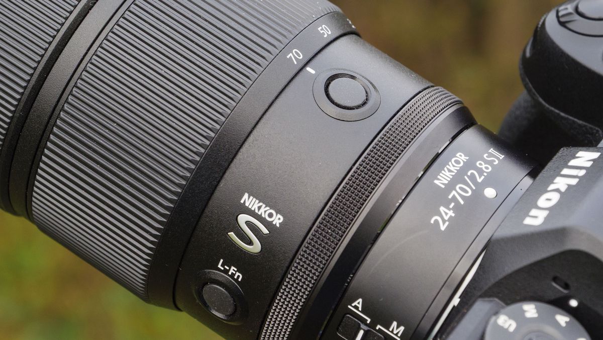 Closeup of the Nikon Z 24-70mm f/2.8 S II lens' zoom ring