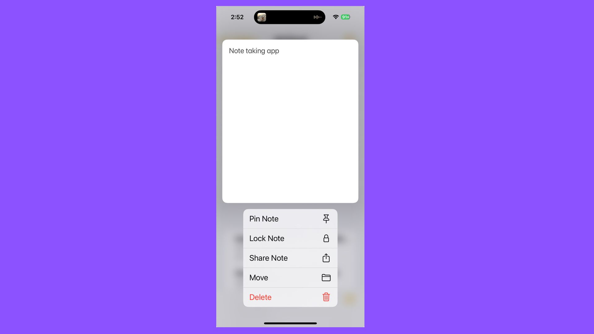 Pin a note