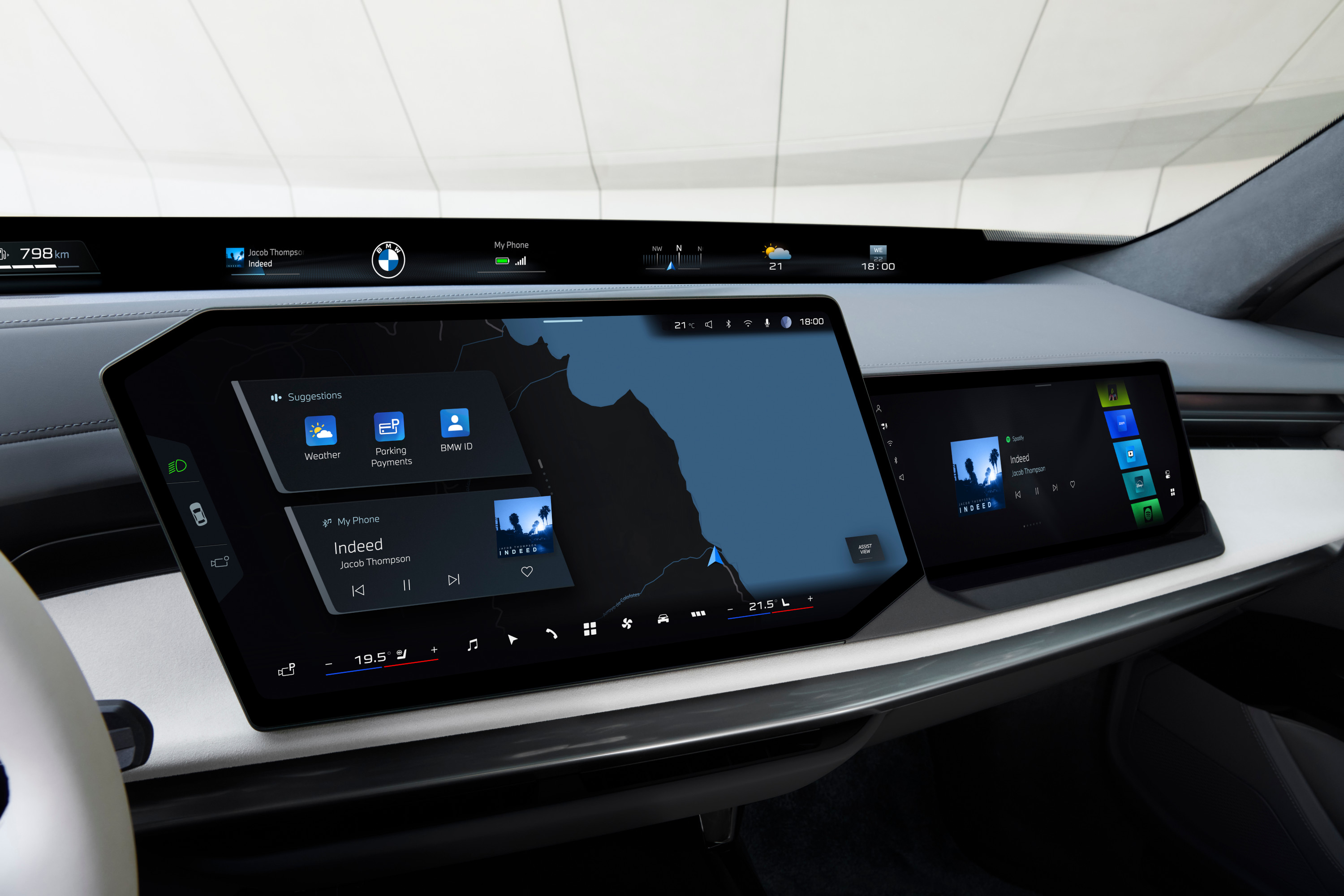 The new 7 Series features an additional Passenger Screen as standard