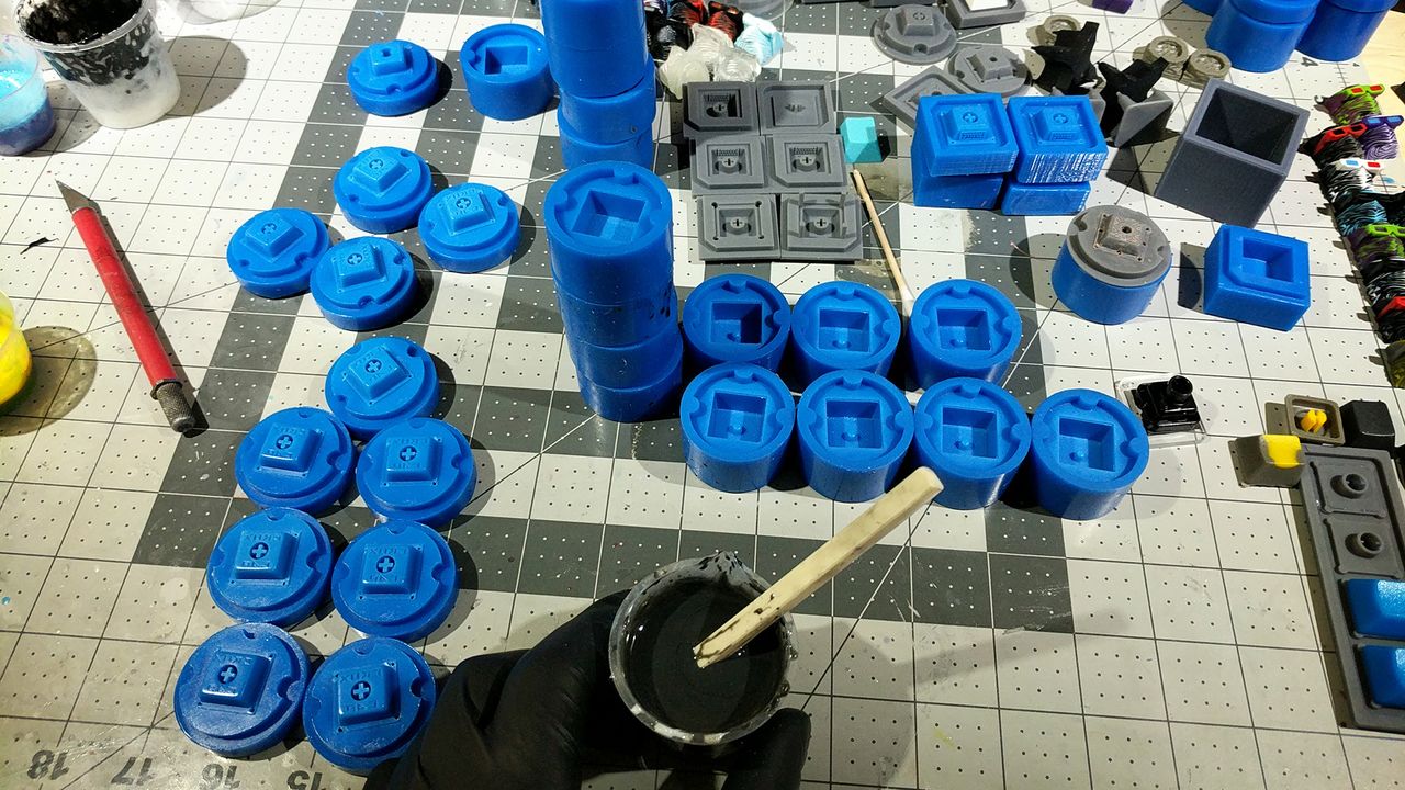 Artisan keycap resin casting process
