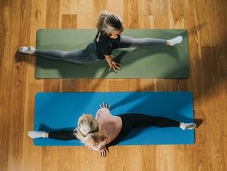 Goal setting: two women in yoga
