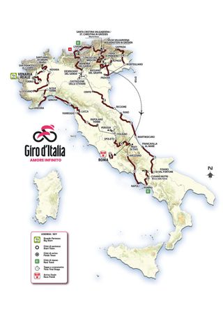 Giro d'Italia route map 2024
