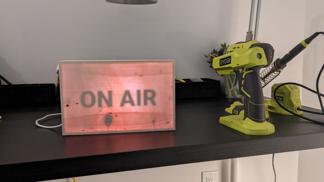 Raspberry Pi On Air Light