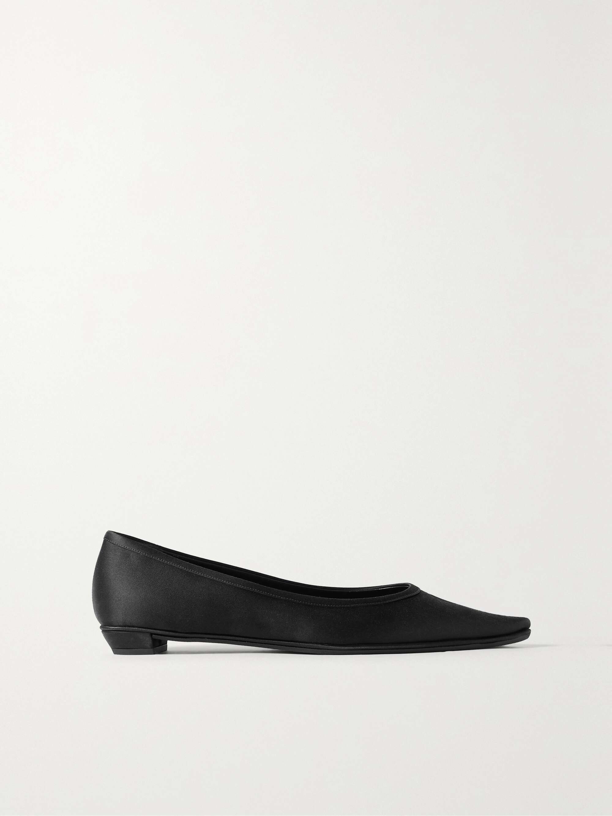 Claudette Satin Point-Toe Flats