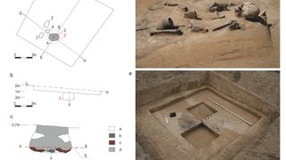 An overview of the excavation site, including a drawn map.