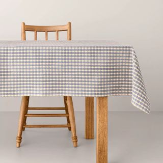 Textured Gingham Tablecloth Blue/Natural- Hearth & Hand™ with Magnolia