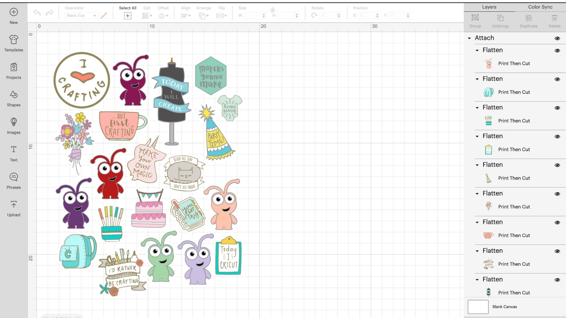 Making stickers with Cricut