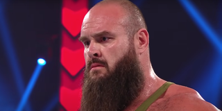 braun strowman watching shane mcmahon leave ring on wwe monday night raw