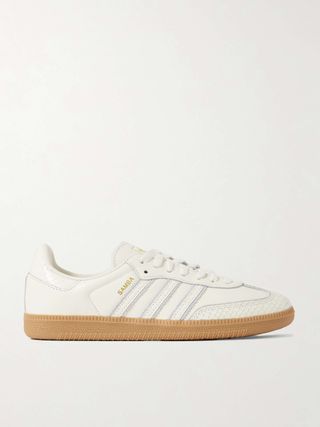 Samba Og Suede-Trimmed Snake-Effect Leather Sneakers