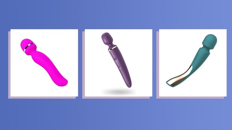 Three pictures of the Best body wand vibrators side-by-side