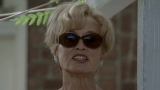 Constance in sunglasses outside talking to Ben in American Horror Story: Murder House