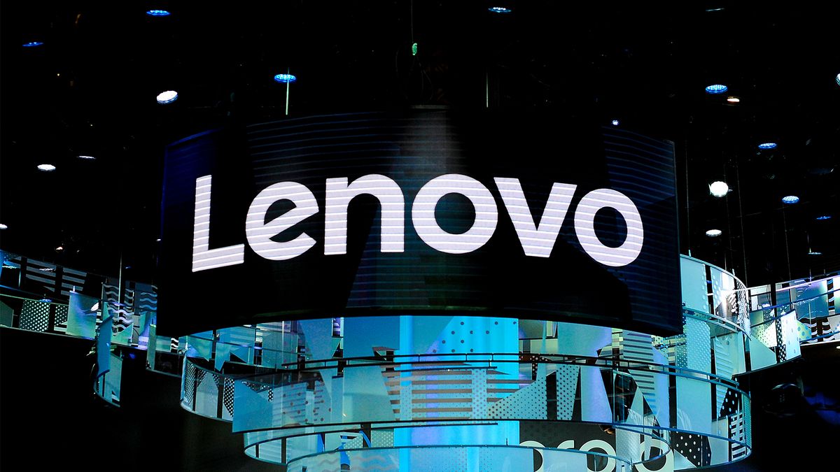 Lenovo logo at Lenovo pavilion, during the Mobile World Congress day 4, on March 1, 2018 in Barcelona, Spain.