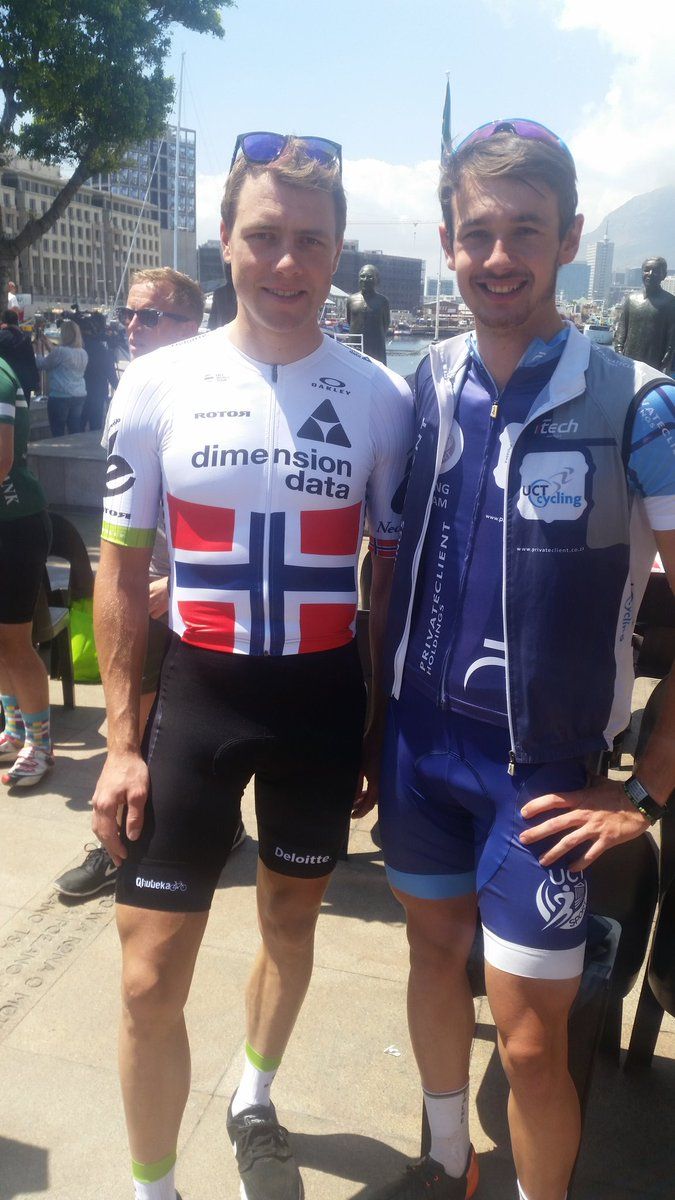Edvald Boasson Hagen in his new Nowegian champion's Dimension Data jersey