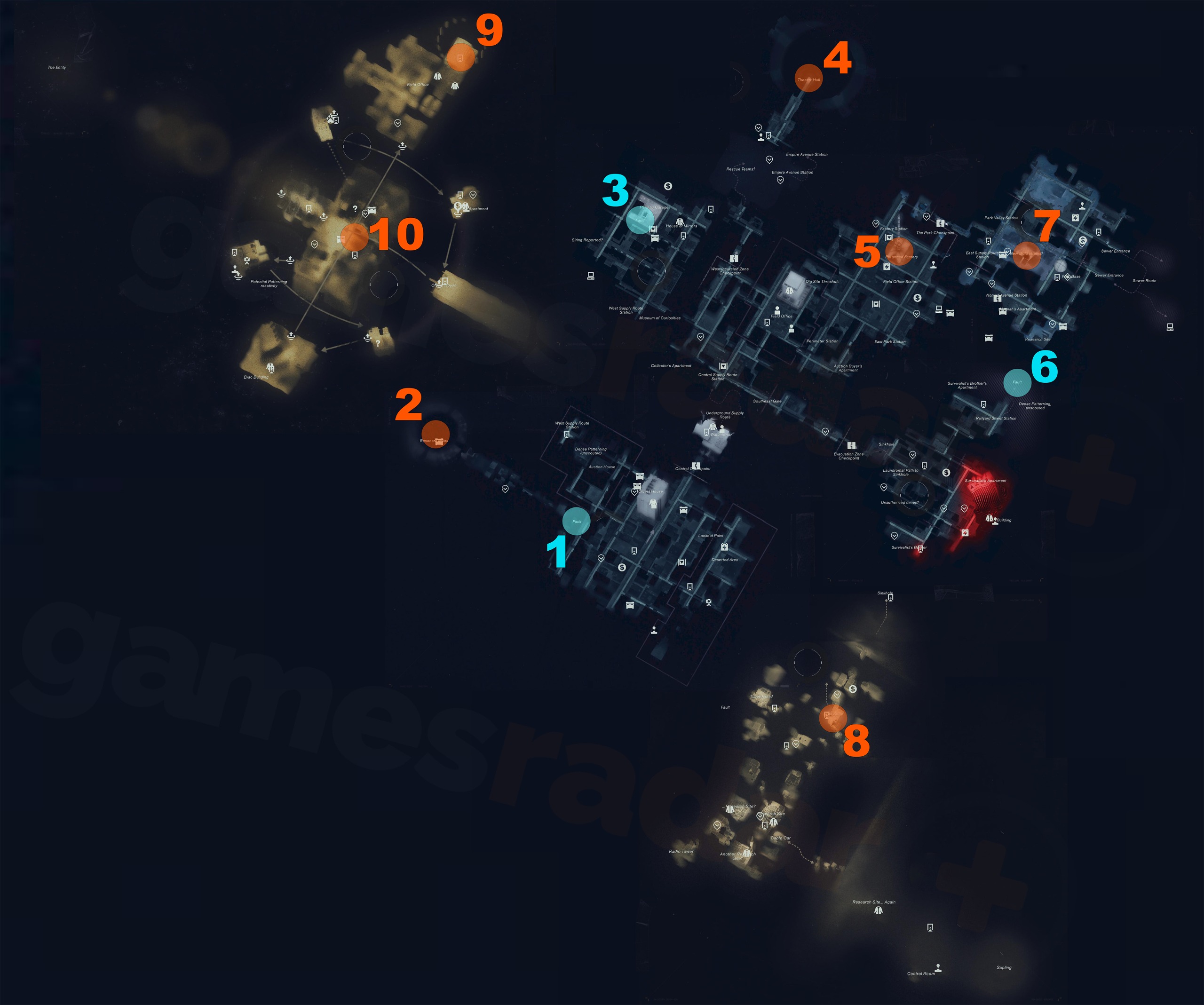 Map of all abilities in Control Resonant